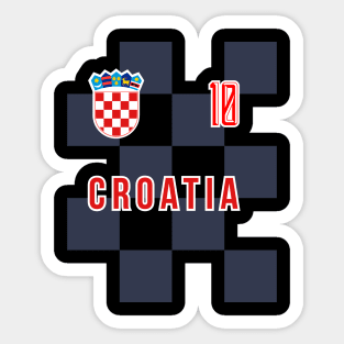 Croatia National Team Checkered Away Jersey Style Sticker